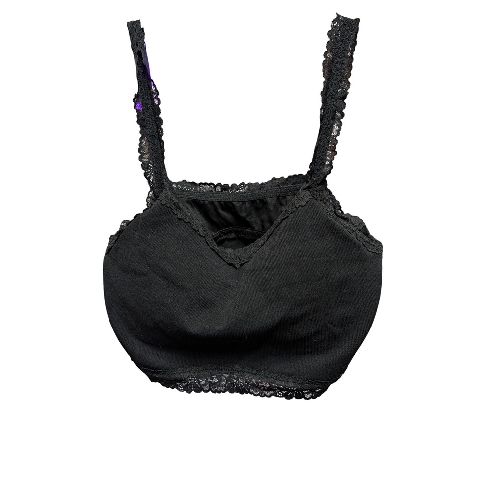 PINK Victoria's Secret Bralette Women XXL Black New Lace Trim Wireless 11242801